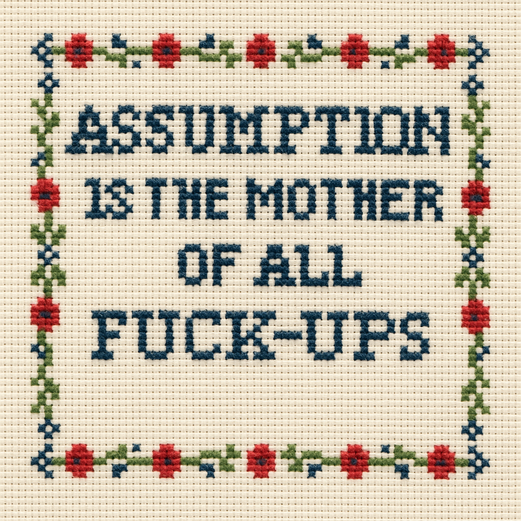 assumption cross stich