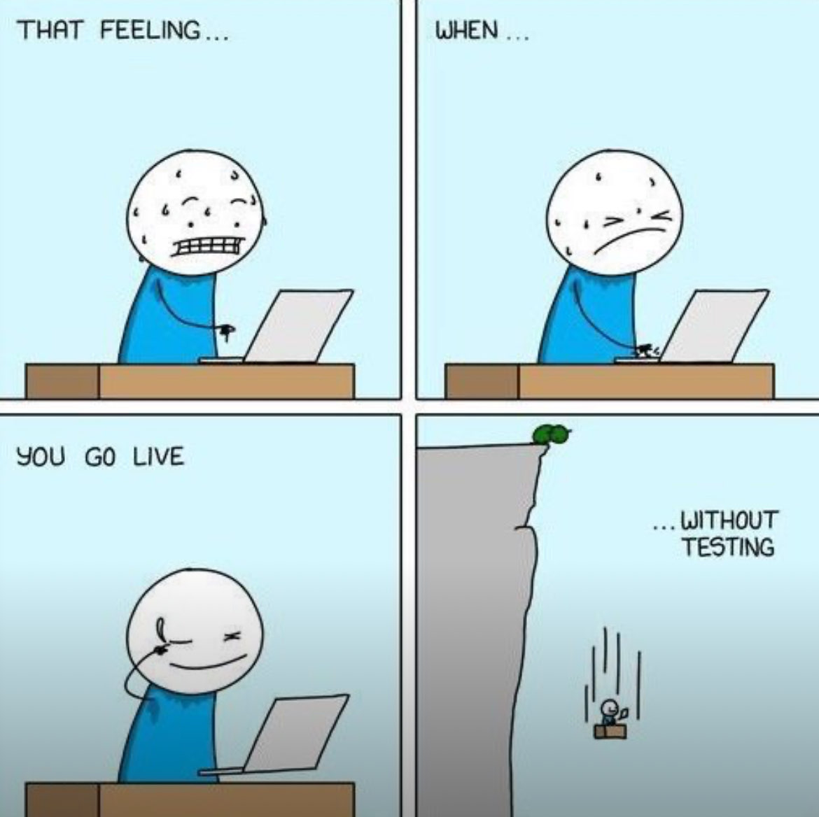 cartoon about testing