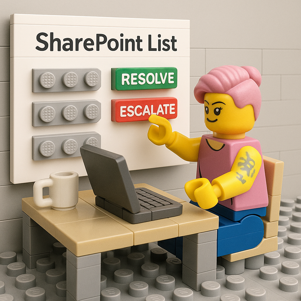 Smart buttons for incident tracking in SharePoint